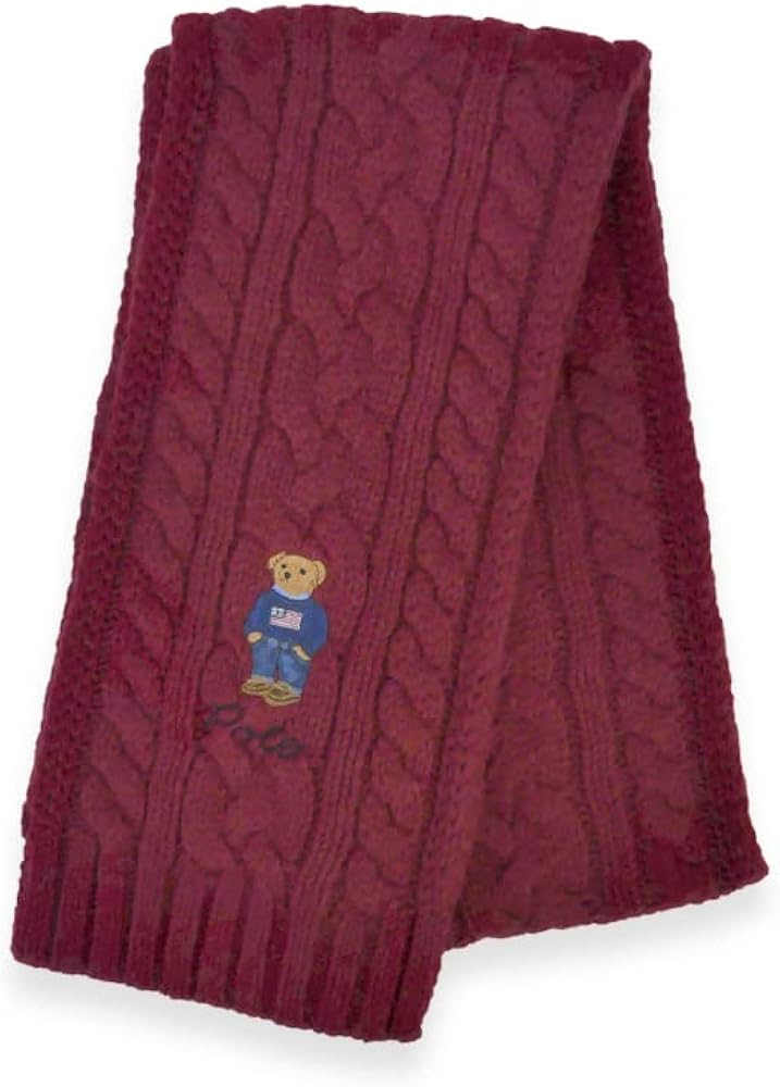 Amazon | [ポロラルフローレン] マフラー RECYCLED CABLE BEAR SCARF